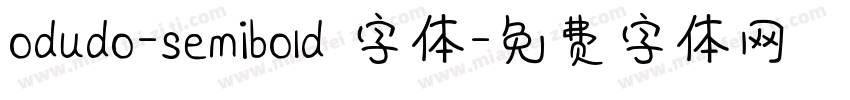 odudo-semibold 字体字体转换